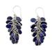 Blue Intuition,'Lapis Lazuli Clusters in Handmade Sterling Silver Earrings'