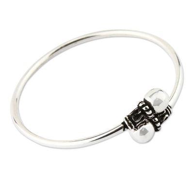 Silver wrap bracelet, 'Togetherness'