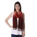 Redwood Forest,'Tie-Dyed Fringed Cotton Shawl in Redwood from India'