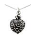'Living Heart' - Unique Romantic Sterling Silver Pendant Necklace