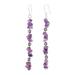 Gemstone Glimmer,'Amethyst Beaded Dangle Earrings Crafted in India'