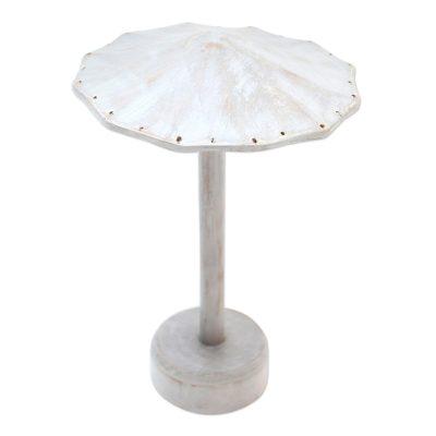 White Umbrella,'Hand Painted Jempinis Wood Jewelry Holder'