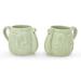 'Elephant Greeting' (pair) - Celadon Ceramic Mugs