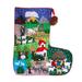 Manger in Peru,'Applique Christmas stocking'