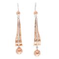 Majestic Fate,'Hammered Copper-Plated Sterling Silver Dangle Earrings'