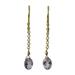 Gold vermeil amethyst dangle earrings, 'Rising Star'