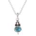Eden Promise,'Sterling Silver and Composite Turquoise Necklace from India'