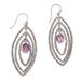 Illusive Eyes,'Amethyst and Sterling Silver Dangle Earrings from Bali'