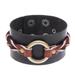 Chocolate Summer,'Thai Hand Made Leather and Brass Wristband Bracelet'