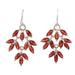 Glittering Autumn,'Marquise Garnet Dangle Earrings Crafted in India'