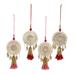 Chandelier Beauty,'Glass Beaded Ornaments from India (Set of 4)'