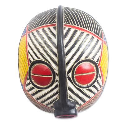 Disanka,'Striped African Sese Wood Mask'
