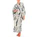 High Energy,'Women's Kimono Style Tie-dye Robe on Blue and Cream'