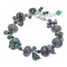 Green Cornucopia,'Cultured Pearl and Serpentine Beaded Bracelet'