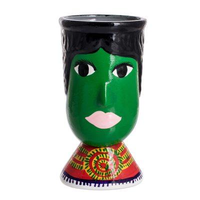 St. Martin,'Double Face Ceramic Flower Pot Hand-Pa...