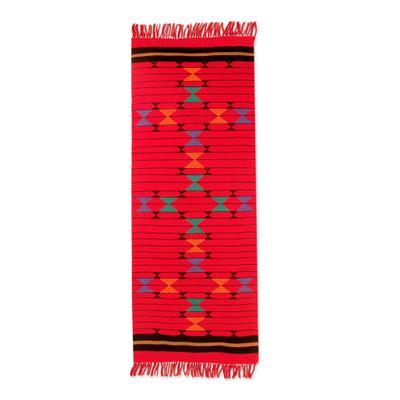 Festive Constellations,'Cotton Table Runner Red Ha...