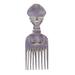 Purple Osele,'Wood Comb-Shaped Wall Art in Purple from Ghana'