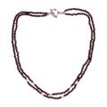 Garnet strand necklace, 'Rajasthani Red'