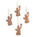 Simple Angels,'Hand Carved Wooden Christmas Ornaments (Set of 4)'