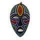 Face of Colors,'Recycled Glass Beaded African Wood Mask from Ghana'