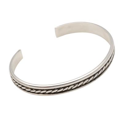 Measure by Measure,'Sleek Hand Crafted Sterling Silver Cuff Bracelet'