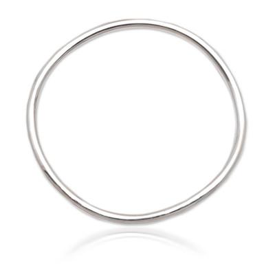Sterling silver bangle bracelet, 'Sleek and Chic'