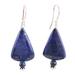 Lost at Sea,'Lapis Lazuli and Sterling Silver Dangle Earrings'