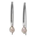 Ever After,'Sterling Silver and Cultured Pearl Drop Earrings'