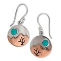 'Taxco at Dusk' - Fair Trade Taxco Silver and Turquoise Earrings