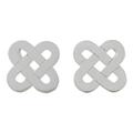 Cross Paths,'Crossed Ovals Sterling Silver Stud Earrings from Thailand'
