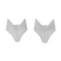 Fox Lover,'Geometric Fox Sterling Silver Stud Earrings from Thailand'