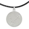 White topaz pendant necklace, 'Constellation: Pisces'