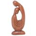 First Love,'Bali Hand-Carved Wood Parents and Child Family Sculpture'