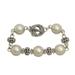 Cultured mabe pearl link bracelet, 'Moonlit Poem'