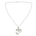 Ganesha Meditation,'Sterling silver pendant necklace'