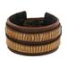 Genuine Charm,'Handcrafted Men's Leather Wristband Bracelet from Thailand'