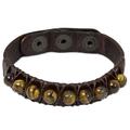 Rock Walk,'Handmade Tiger's Eye and Leather Band Bracelet from Thailand'