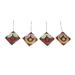 Christmas Baskets,'Red and Green ceramic Ornaments from Guatemala (Set of 4)'