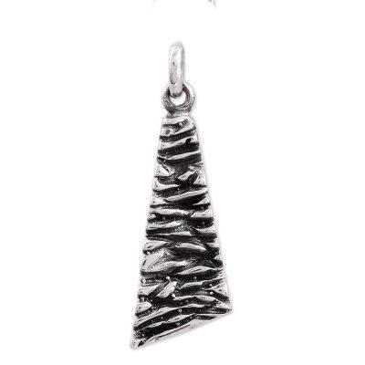 Taxco Texture,'Modern Taxco Sterling Silver Pendant from Mexico'