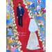 The Wait II,'Colorful Naif Painting of Bride and Groom at the Altar'
