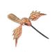 Caramel Flight,'Painted Caramel Copal Wood Alebrije Hummingbird Ornament'