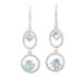 Winter Romance in Blue,'Hand Crafted Blue Topaz and Sterling Silver Dangle Earrings'