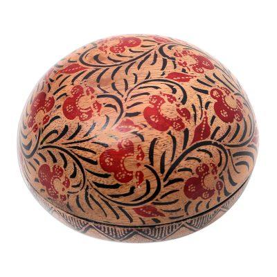 Batik Circle,'Balinese Round Wood Batik Decorative Box'