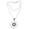 Moon Ray Garden,'Cultured Pearl and Sterling Silver Flower Pendant Necklace'