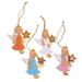 Starlight Angels,'4 Artisan Crafted Angel with Stars Holiday Ornaments Set'