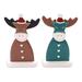 Smiling Reindeer,'Hand Painted Holiday Reindeer Statuettes (Pair)'