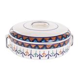 Antigua Breeze,'Ceramic Hand Painted Round Covered Casserole Dish'