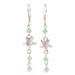 Primavera,'Sterling Silver Filigree and Czech Crystal Dangle Earrings'