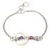 Strong Moonlight,'Hand Made Garnet and Amethyst Link Bracelet'