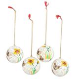 Early Spring,'Handmade Papier-Mache Holiday Ornaments (Set of 4)'